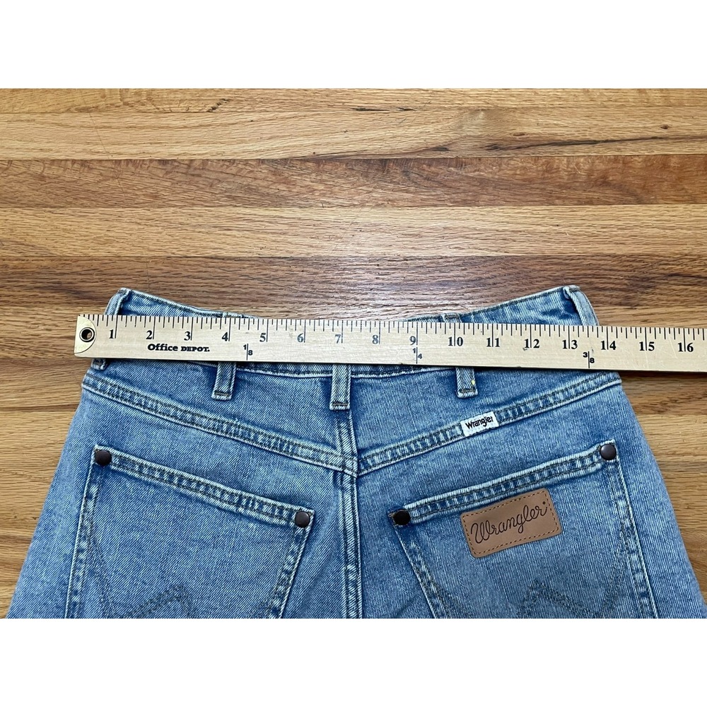 Wrangler Women's 26 Blue Shorts Denim Cotton Cut-Off Western Cowgirl Frayed Hem - Picture 5 of 7